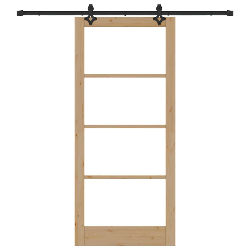 Skydedør ORKDAL 93 x 211 cm Massivt fyrretræ og glas