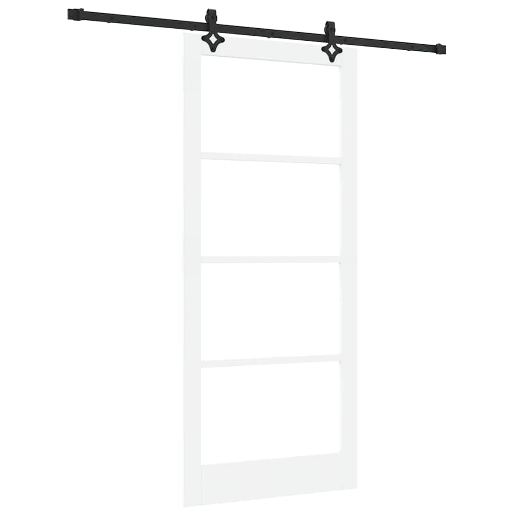 Skydedør ORKDAL 93 x 211 cm Massivt fyrretræ og glas