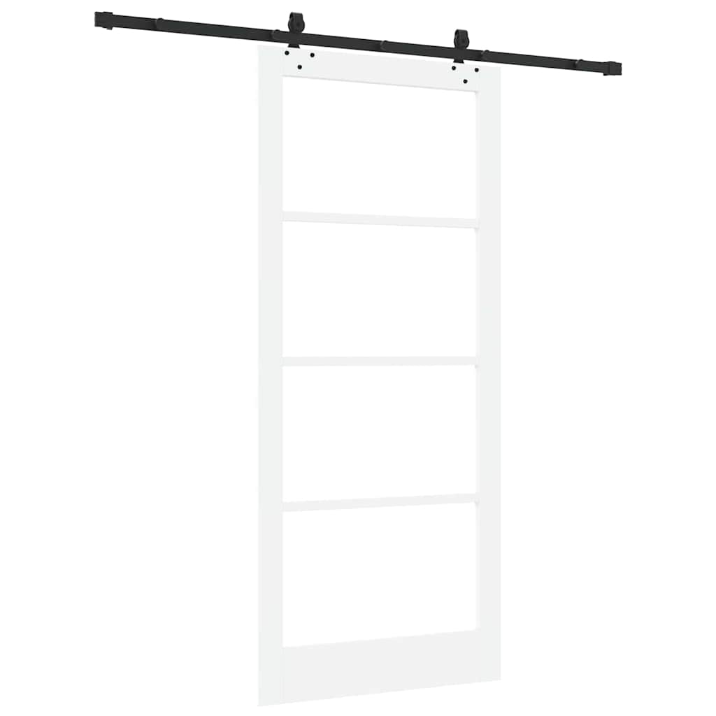 Skydedør ORKDAL 93 x 211 cm Massivt fyrretræ og glas