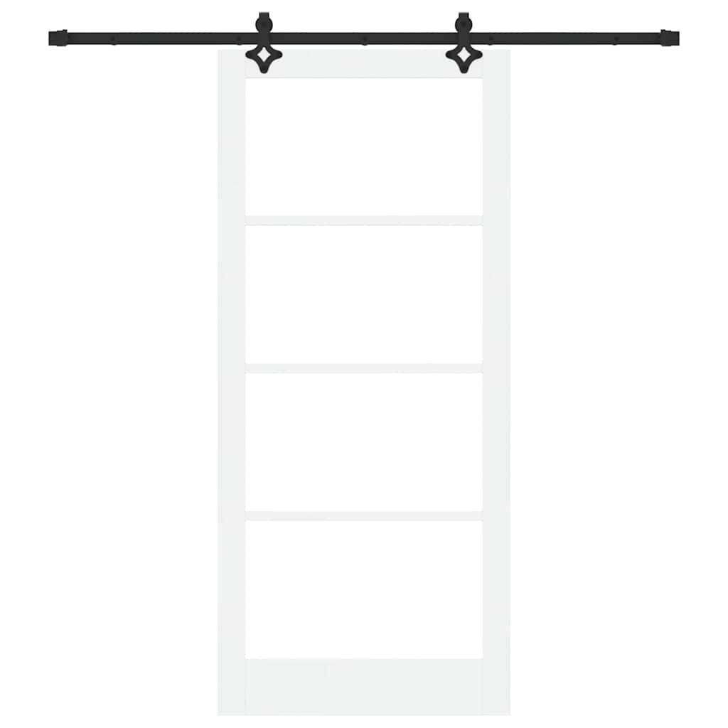 Skydedør ORKDAL 93 x 211 cm Massivt fyrretræ og glas