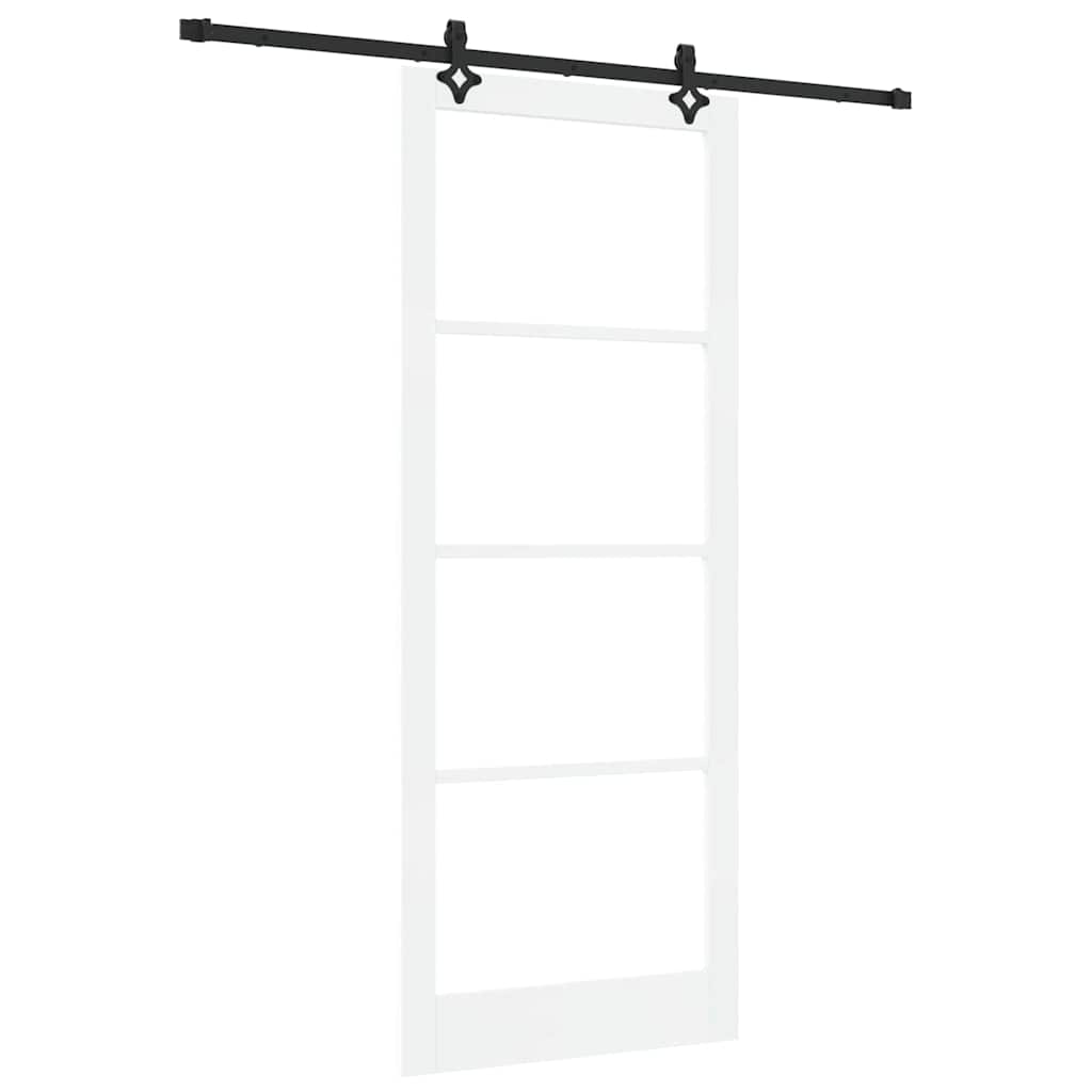 Skydedør ORKDAL 93 x 232 cm Massivt fyrretræ og glas