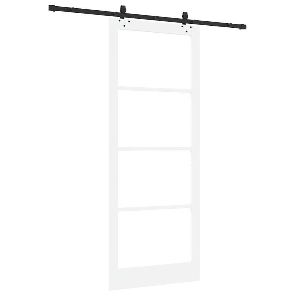 Skydedør ORKDAL 93 x 232 cm Massivt fyrretræ og glas
