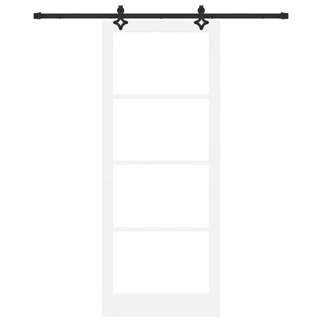 Skydedør ORKDAL 93 x 232 cm Massivt fyrretræ og glas