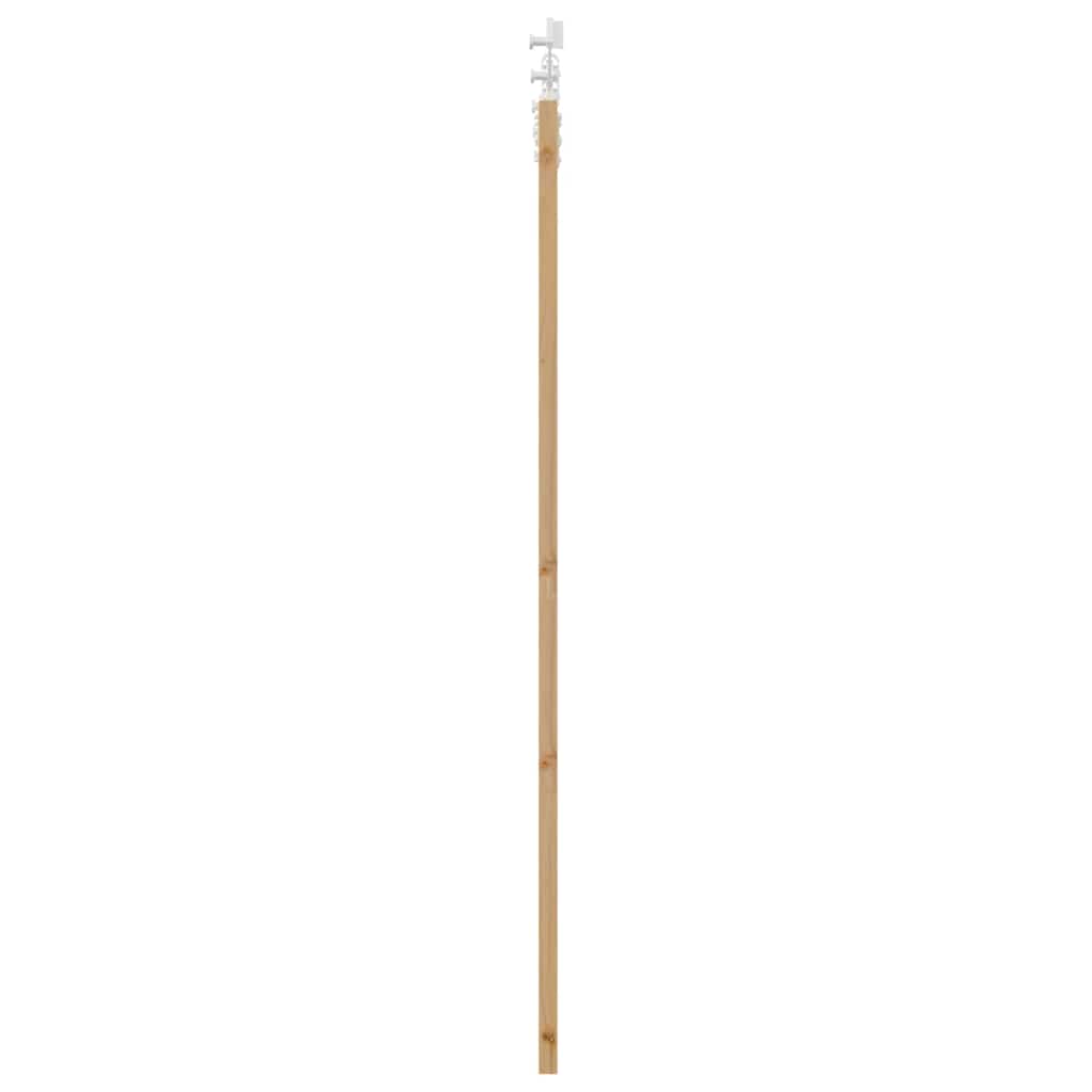 Skydedør 61 x 198,5 cm Massivt fyrretræ og glas Naturfarvet