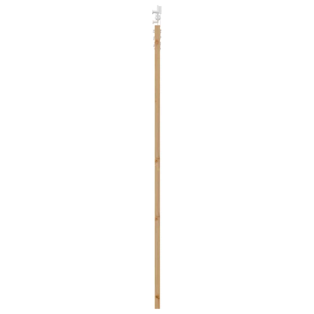 Skydedør 93 x 202 cm Massivt fyrretræ og glas Naturfarvet