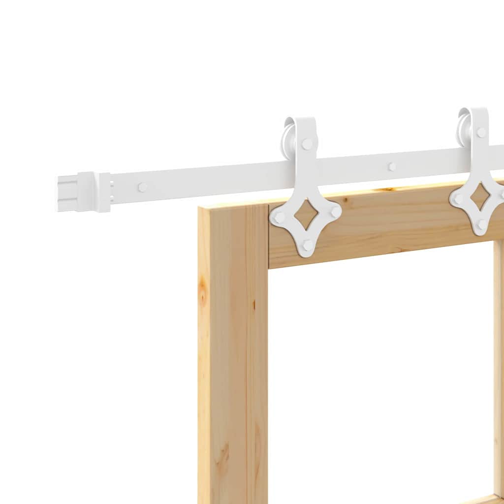 Skydedør 93 x 211 cm Massivt fyrretræ og glas Naturfarvet