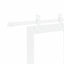 Skydedør 83 x 211 cm Massivt fyrretræ og glas Hvid