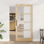 Skydedør 93 x 202 cm Massivt fyrretræ og glas Naturfarvet