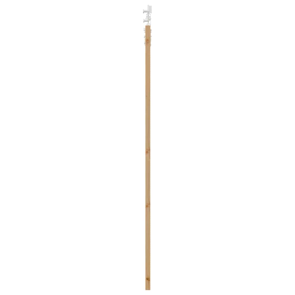 Skydedør 93 x 202 cm Massivt fyrretræ og glas Naturfarvet