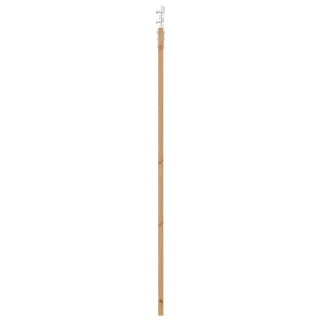 Skydedør 93 x 211 cm Massivt fyrretræ og glas Naturfarvet