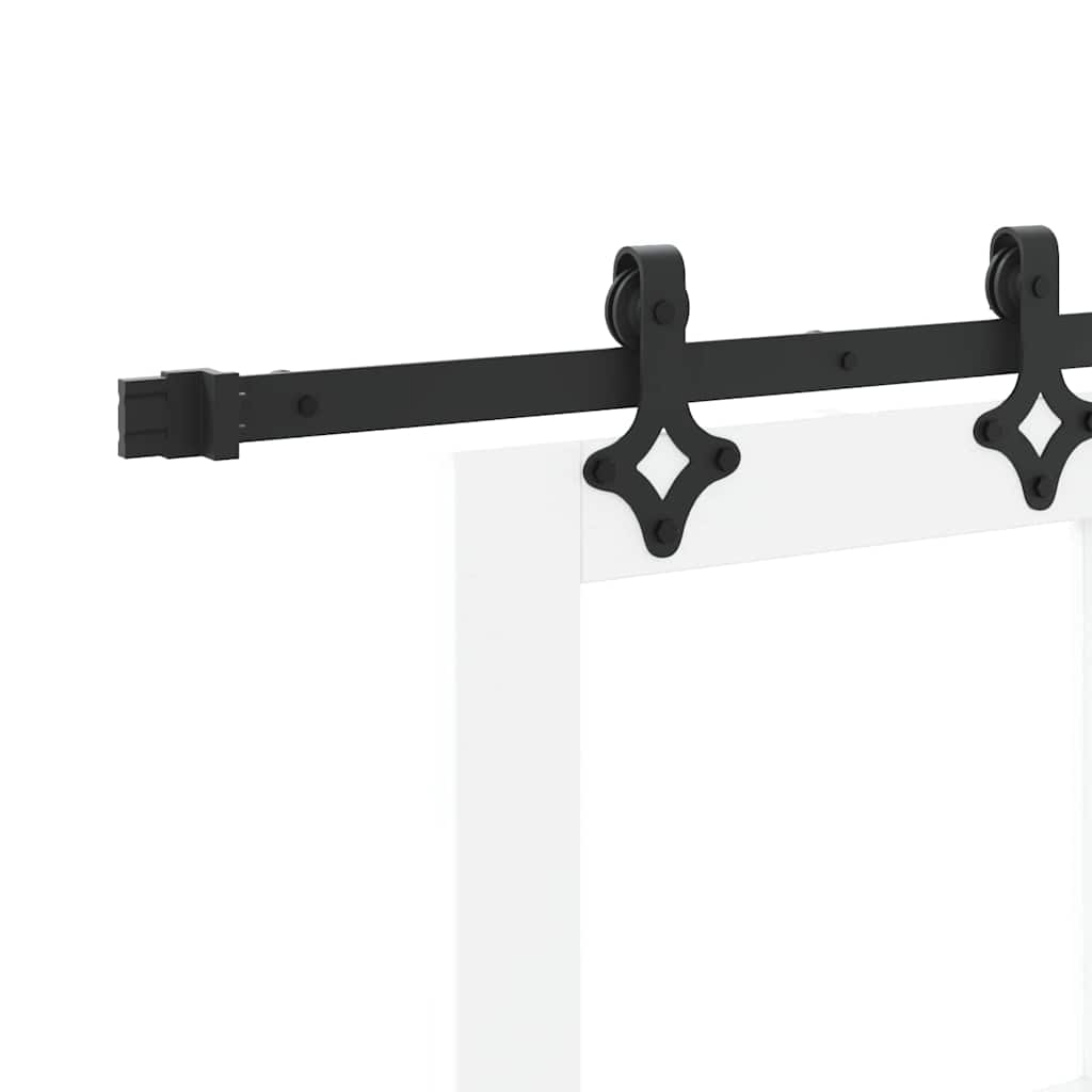 Skydedør Hvid 93 x 211 cm Massivt fyrretræ og glas