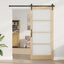 Skydedør 93 x 211 cm Massivt fyrretræ og glas Naturfarvet