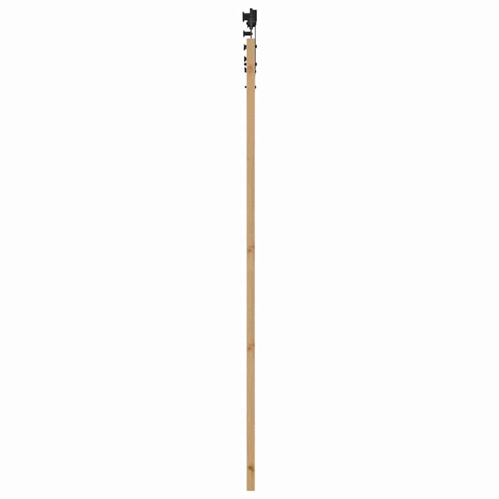 Skydedør 93 x 211 cm Massivt fyrretræ og glas Naturfarvet