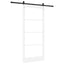 Skydedør 93 x 211 cm Massivt fyrretræ og glas Hvid