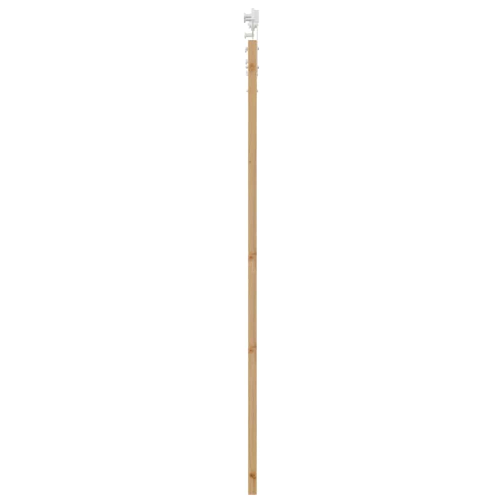 Skydedør 93 x 202 cm Massivt fyrretræ og glas Naturfarvet