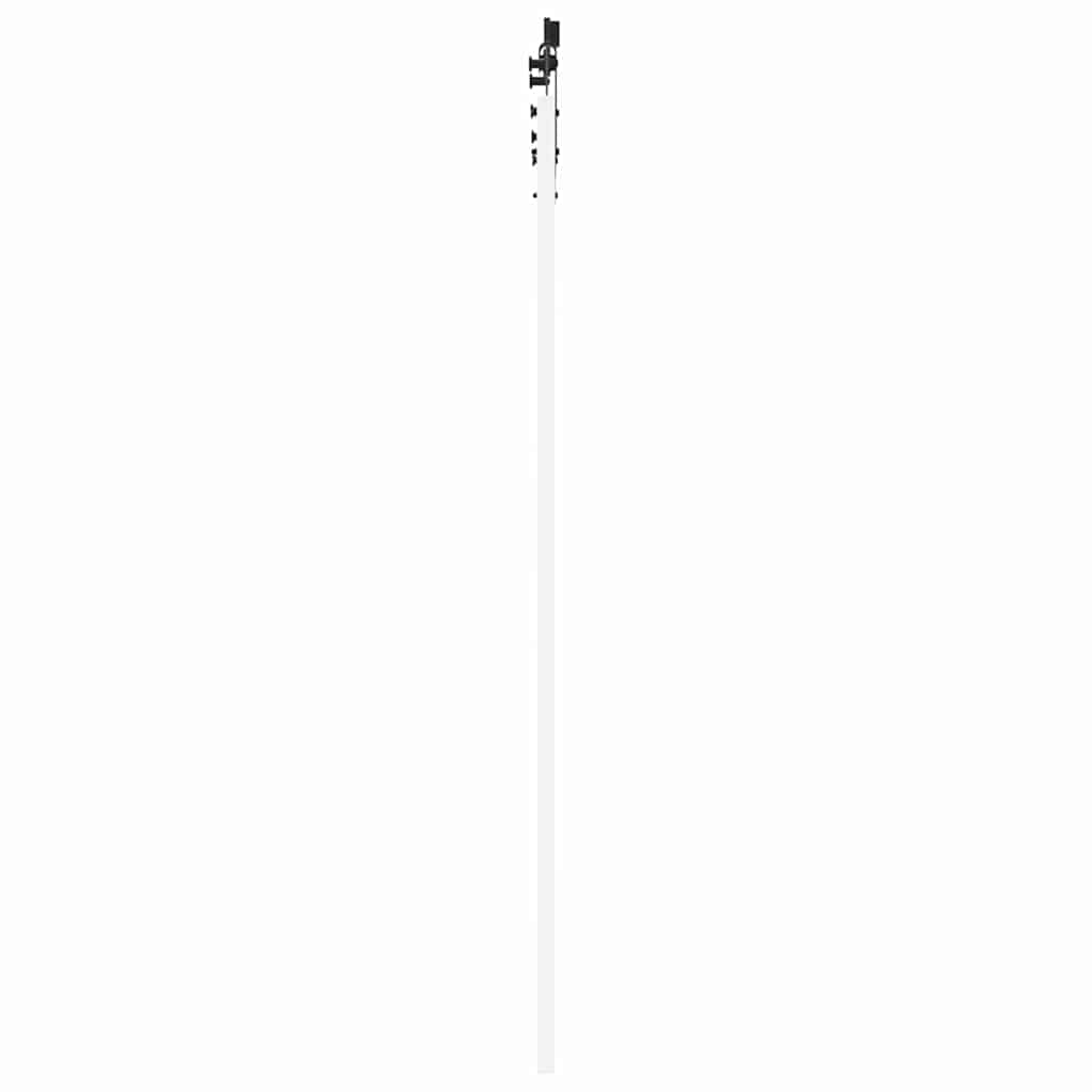 Skydedør 83 x 211 cm Massivt fyrretræ og glas Hvid og sort