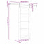 Skydedør 83 x 211 cm Massivt fyrretræ og glas Hvid og sort