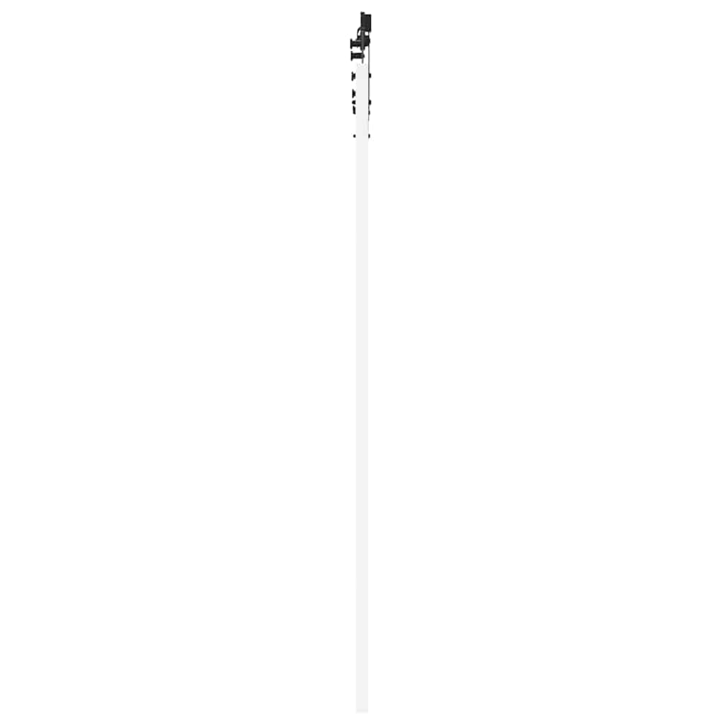 Skydedør 93 x 202 cm Massivt fyrretræ og glas Hvid og sort