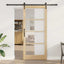 Skydedør 93 x 211 cm Massivt fyrretræ og glas Naturlig og sort