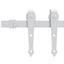 Skydedør 61 x 198,5 cm Massivt fyrretræ og glas Hvid