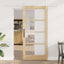 Skydedør 93 x 202 cm Massivt fyrretræ og glas Naturfarvet