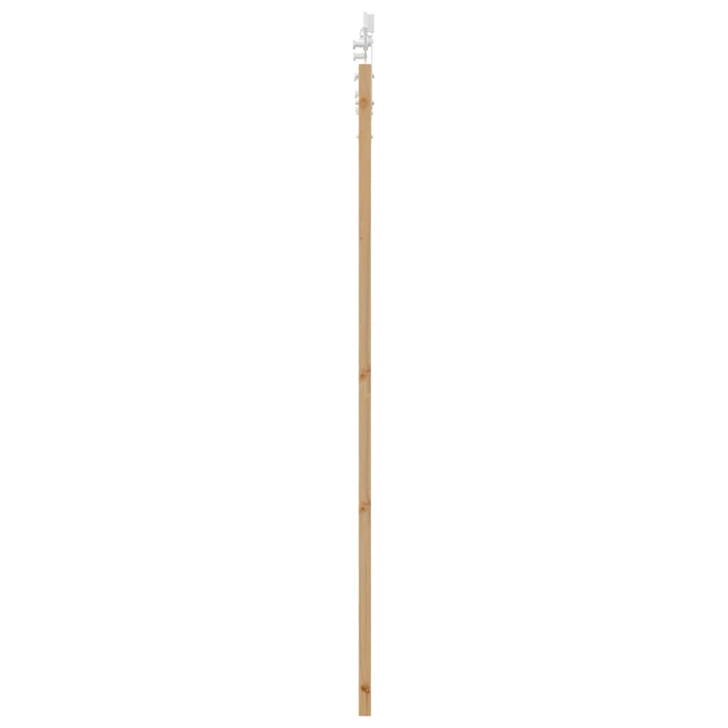 Skydedør 93 x 202 cm Massivt fyrretræ og glas Naturfarvet