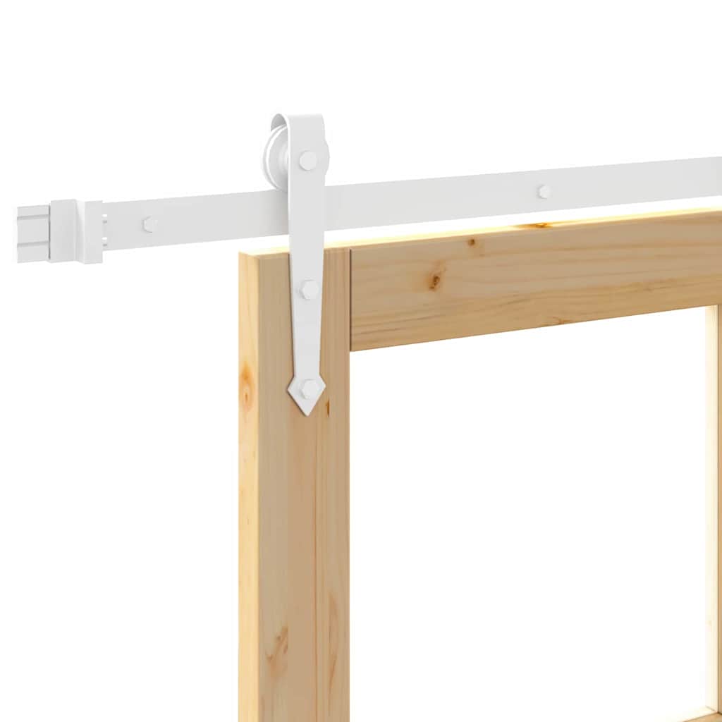 Skydedør 93 x 211 cm Massivt fyrretræ og glas Naturfarvet