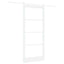 Skydedør 93 x 211 cm Massivt fyrretræ og glas Hvid