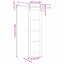 Skydedør ORKDAL 61 x 198,5 cm Massivt fyrretræ og glas