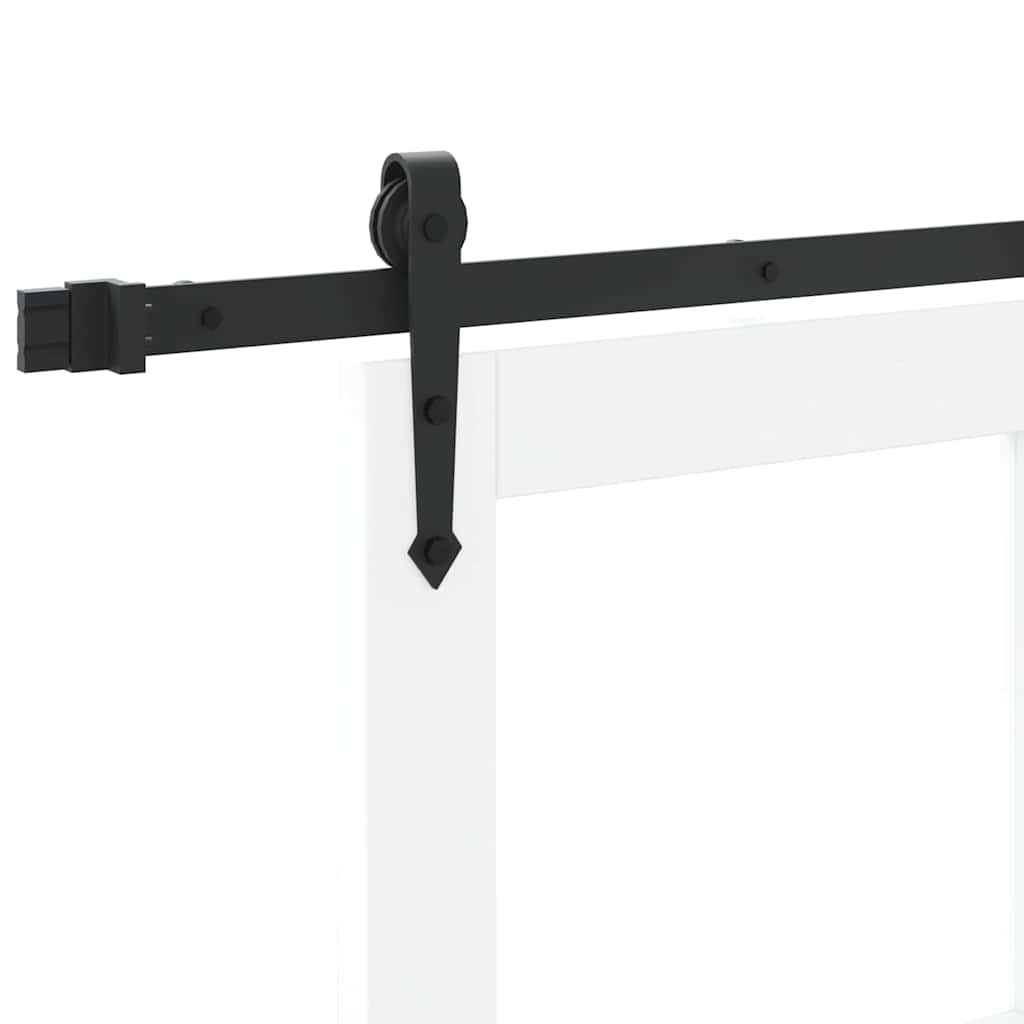 Skydedør ORKDAL 61 x 198,5 cm Massivt fyrretræ og glas Hvid