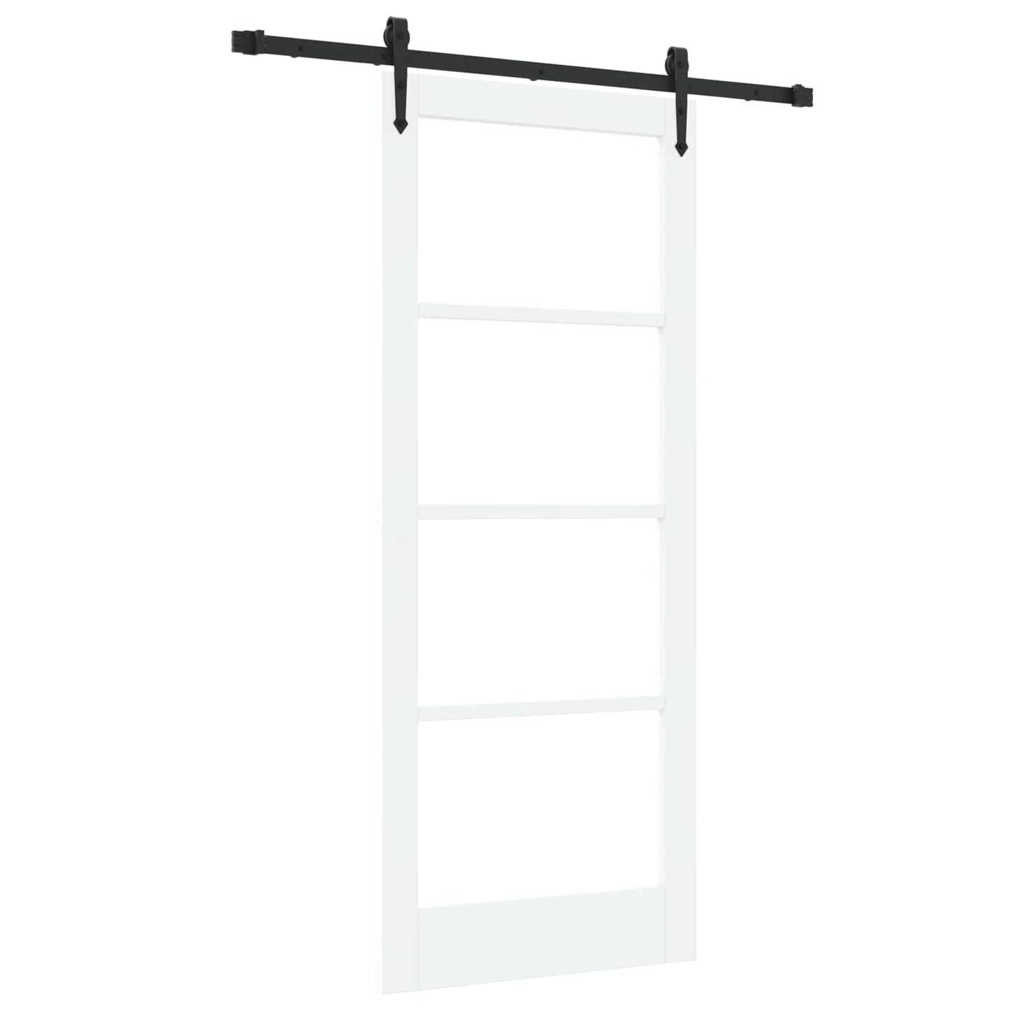 Skydedør ORKDAL 83 x 202 cm Massivt fyrretræ og glas Hvid