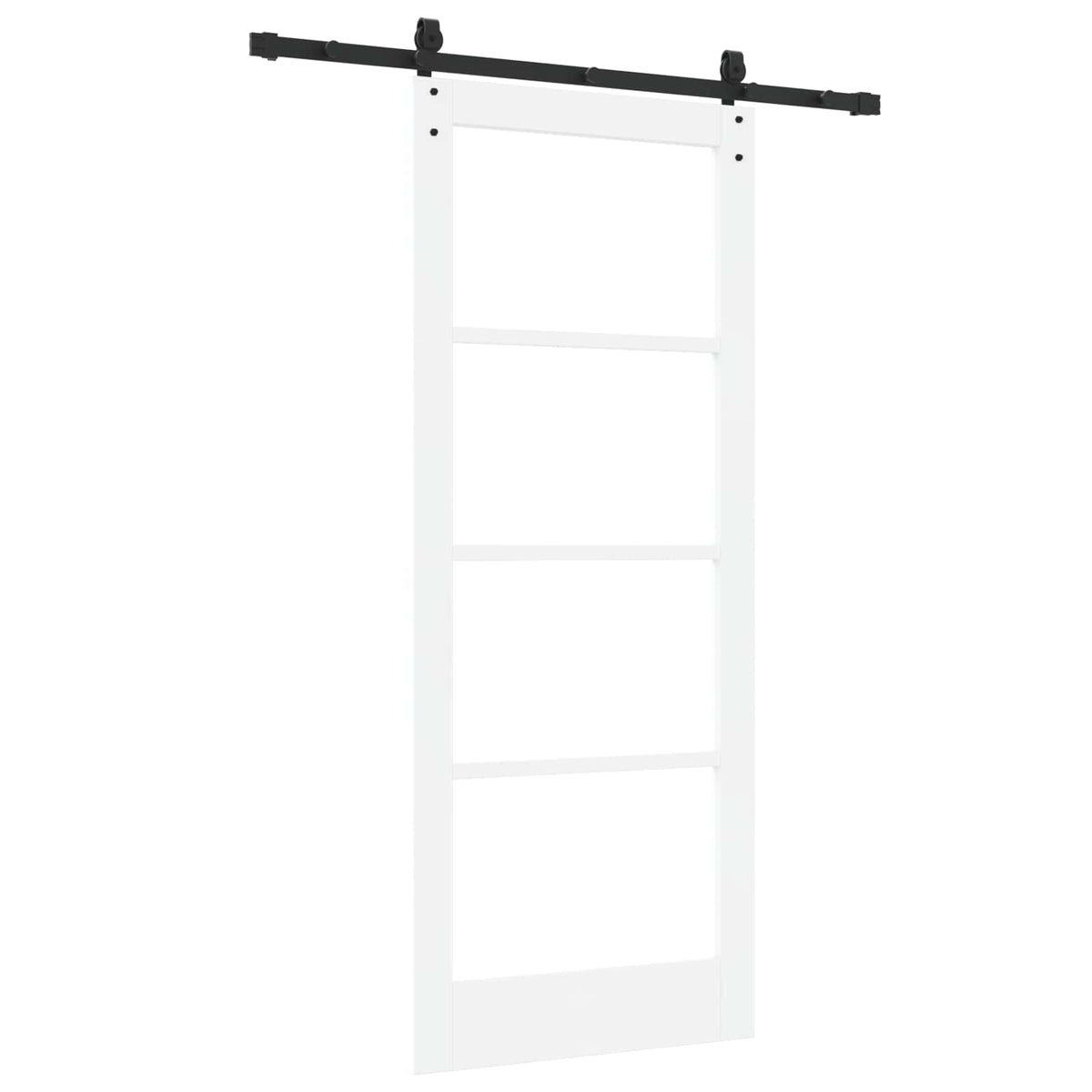 Skydedør ORKDAL 83 x 202 cm Massivt fyrretræ og glas Hvid