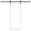 Skydedør ORKDAL 83 x 202 cm Massivt fyrretræ og glas Hvid