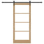 Skydedør ORKDAL 93 x 211 cm Massivt fyrretræ og glas