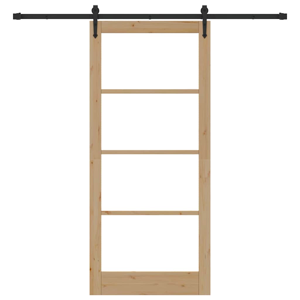 Skydedør ORKDAL 93 x 211 cm Massivt fyrretræ og glas