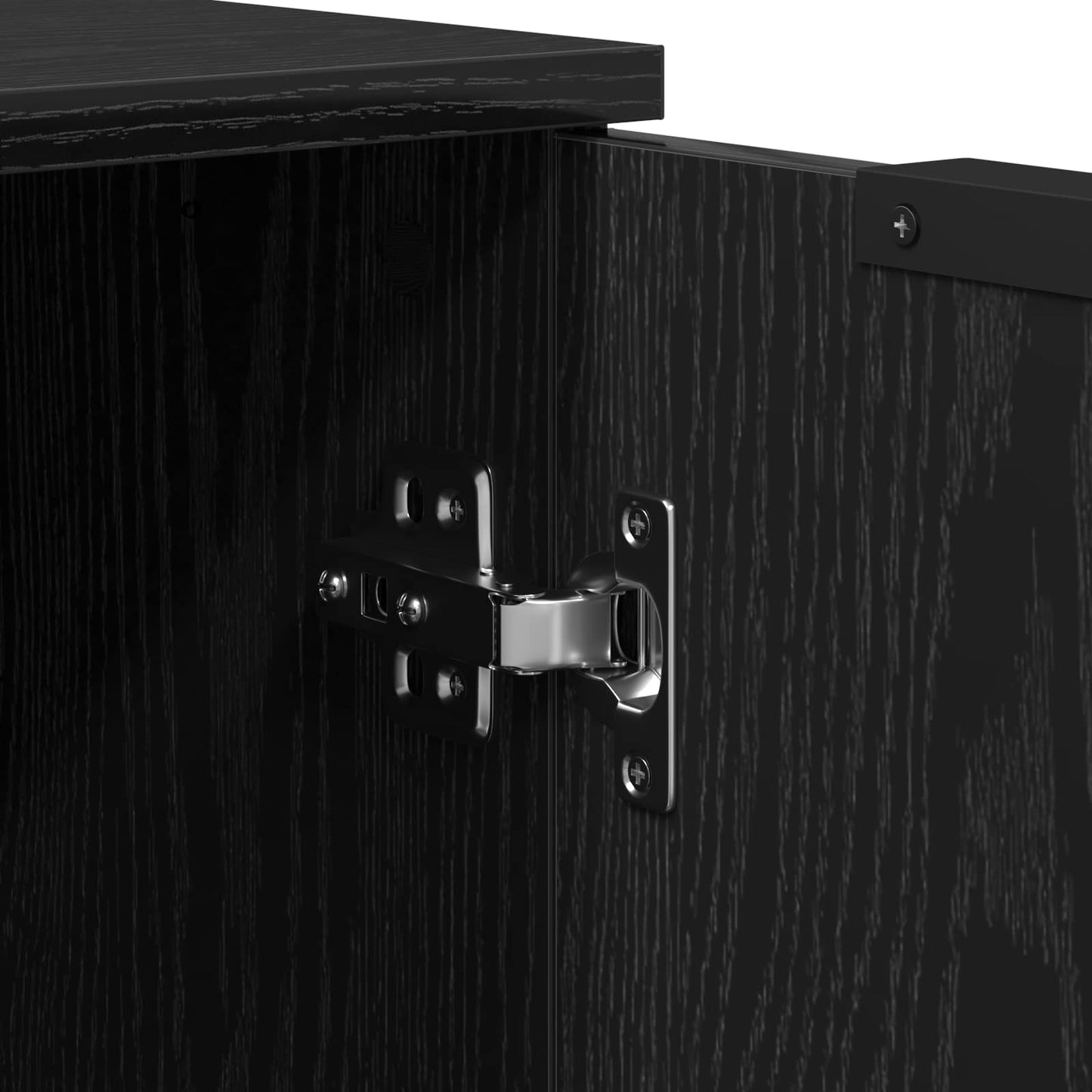 Sideboard 3 stk. Sort 70 x 41 x 75 cm Konstrueret træ