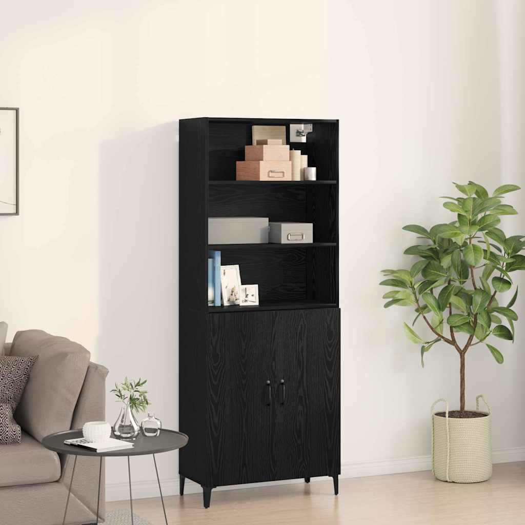 Highboard Sort eg 69,5 x 32,5 x 180 cm Konstrueret træ