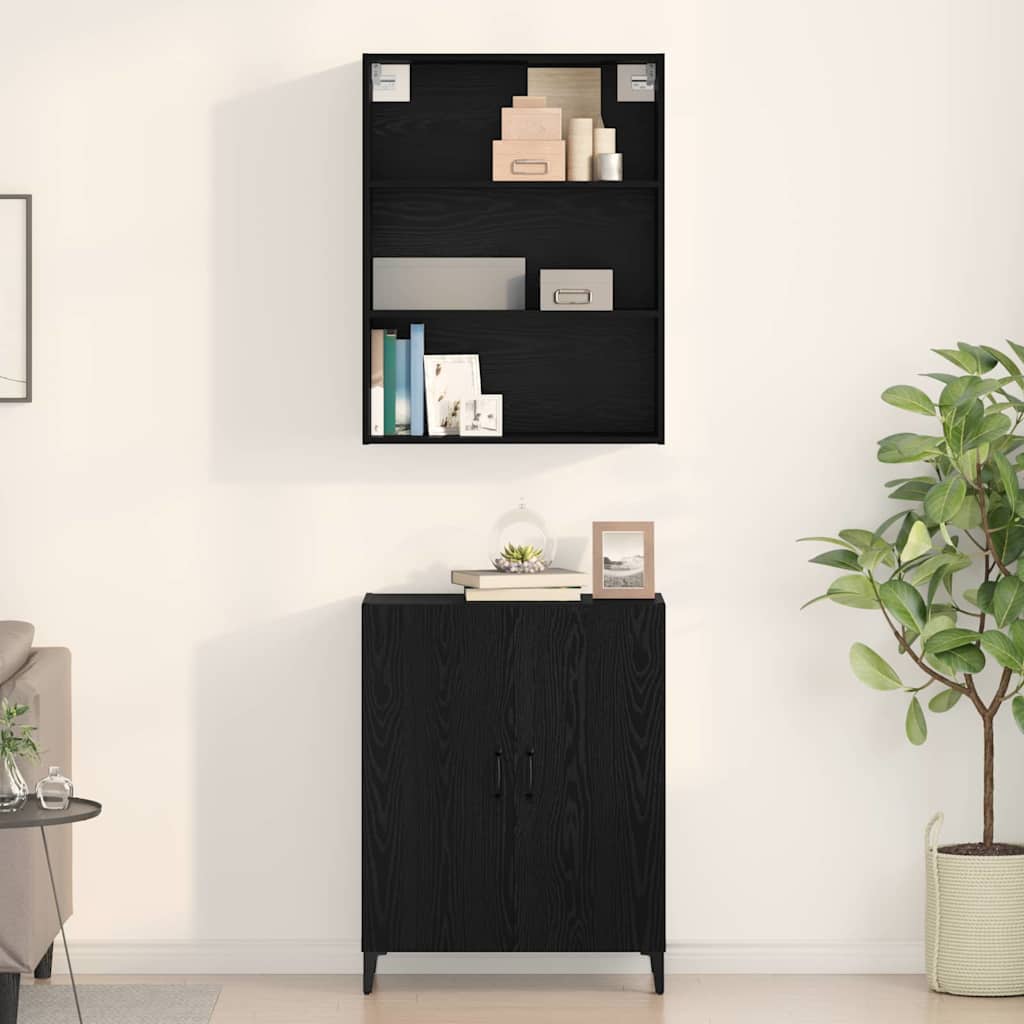 Highboard Sort eg 69,5 x 32,5 x 180 cm Konstrueret træ