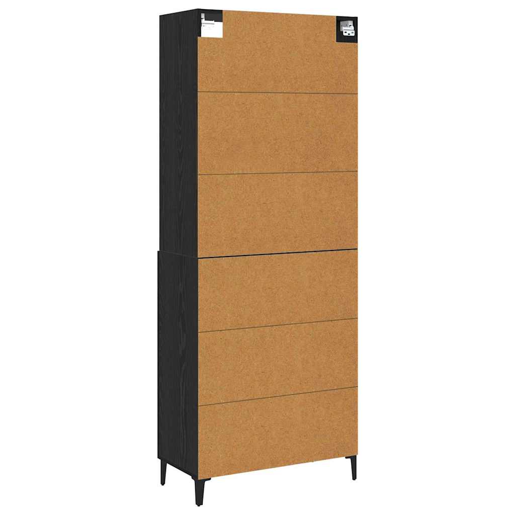 Highboard Sort eg 69,5 x 32,5 x 180 cm Konstrueret træ
