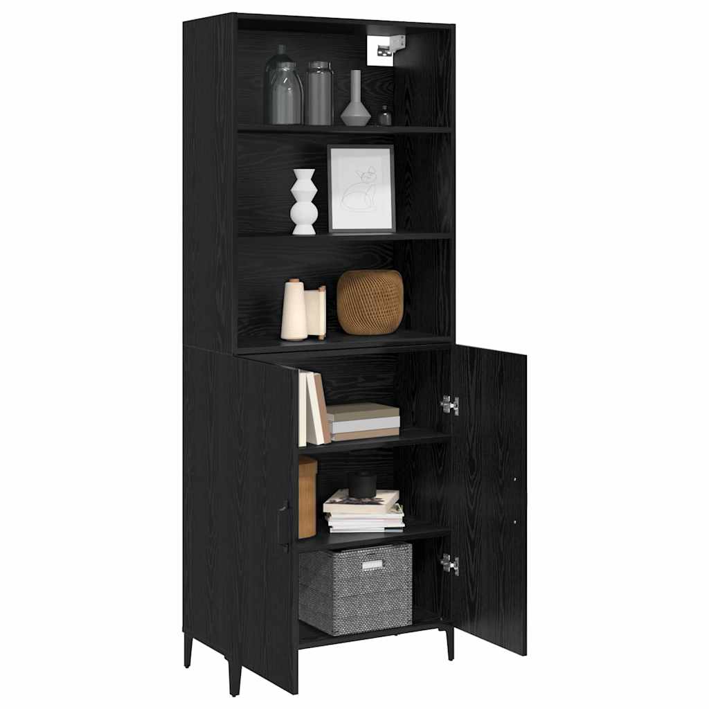 Highboard Sort eg 69,5 x 32,5 x 180 cm Konstrueret træ