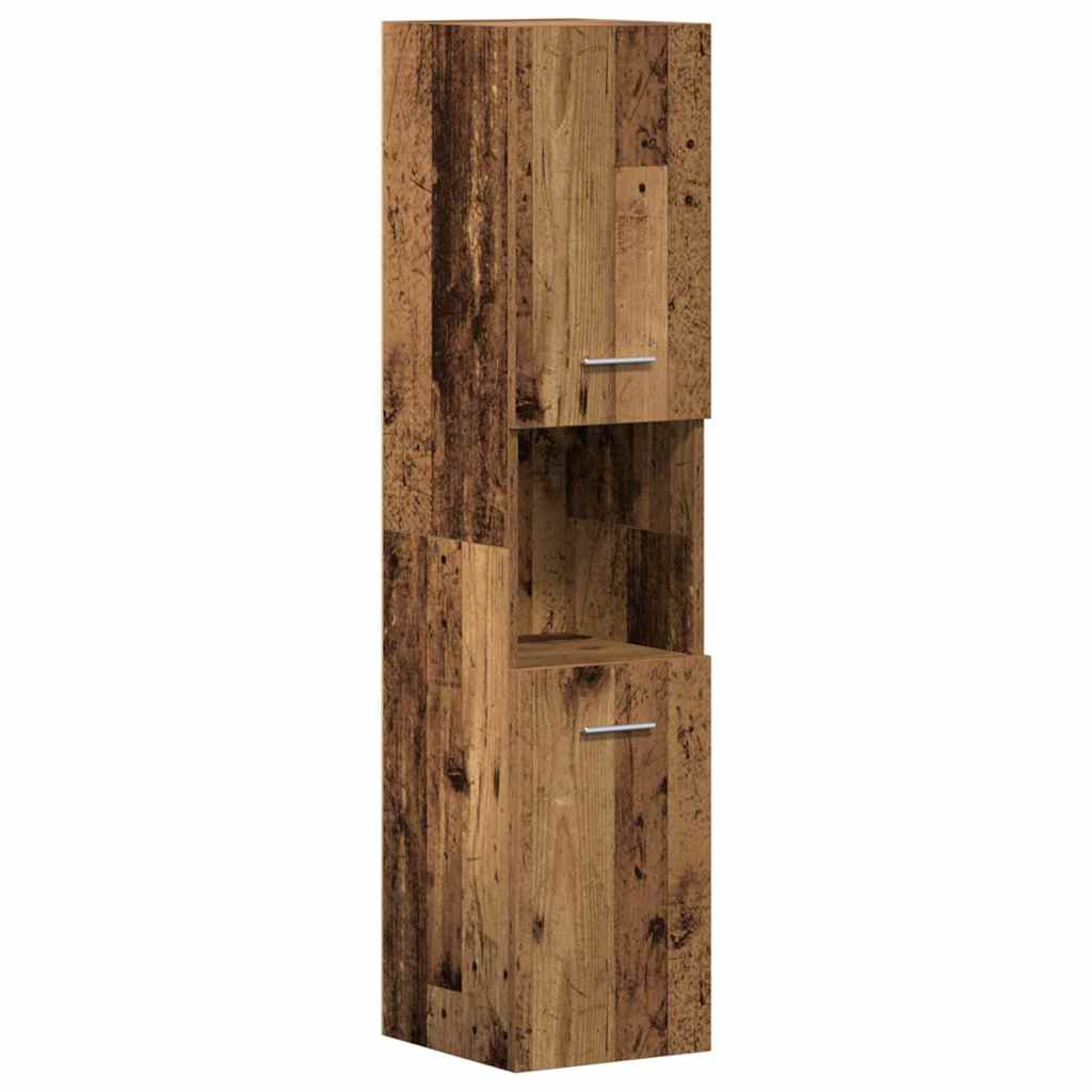 Badeværelsesmøbel sæt 4 stk. Gammelt træ Konstrueret træ