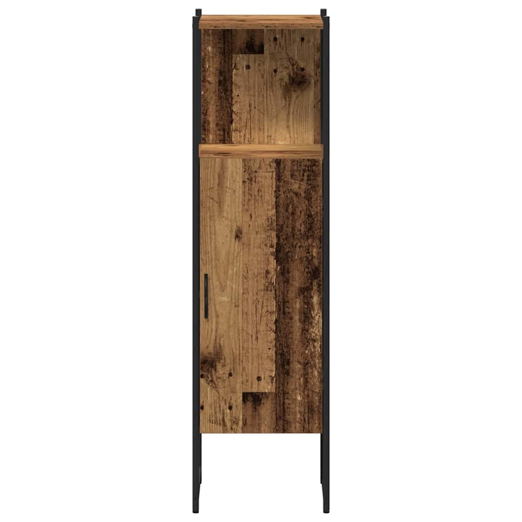 Badeværelsesmøbel sæt 4 stk. Gammelt træ 33 x 33 x 185,5 cm