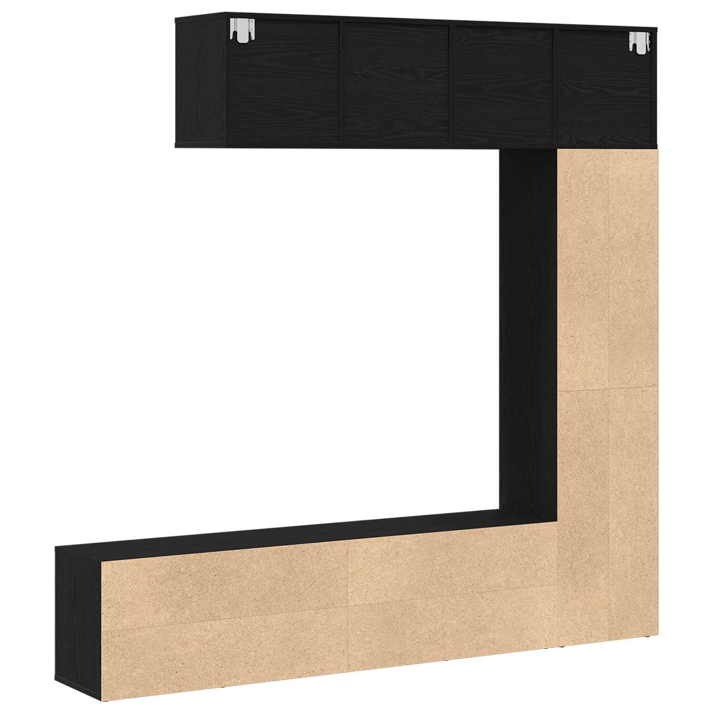 Bogreol 12 niveauer 3 stk. 36 x 30 x 143 cm Konstrueret træ