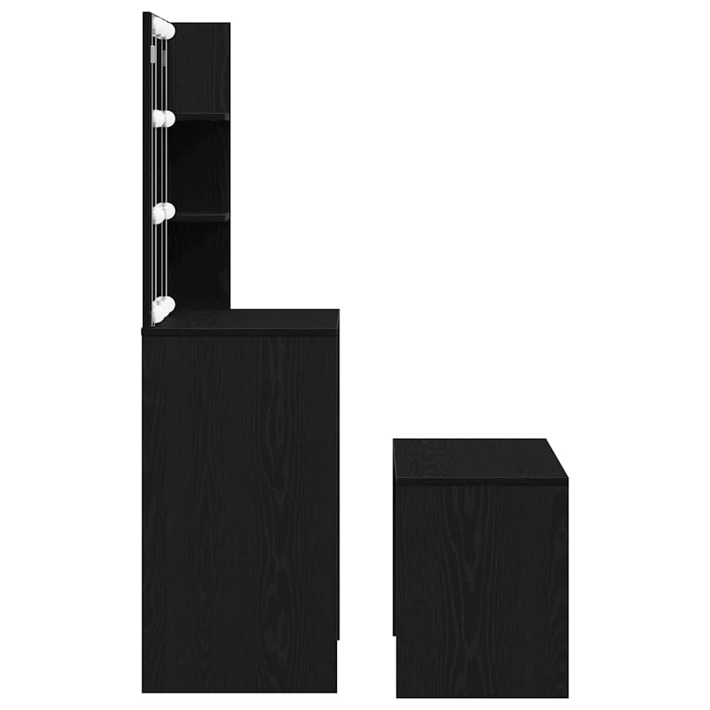 LED Smykkebord Set 2 stk. Sort eg 60 x 40 x 140 cm