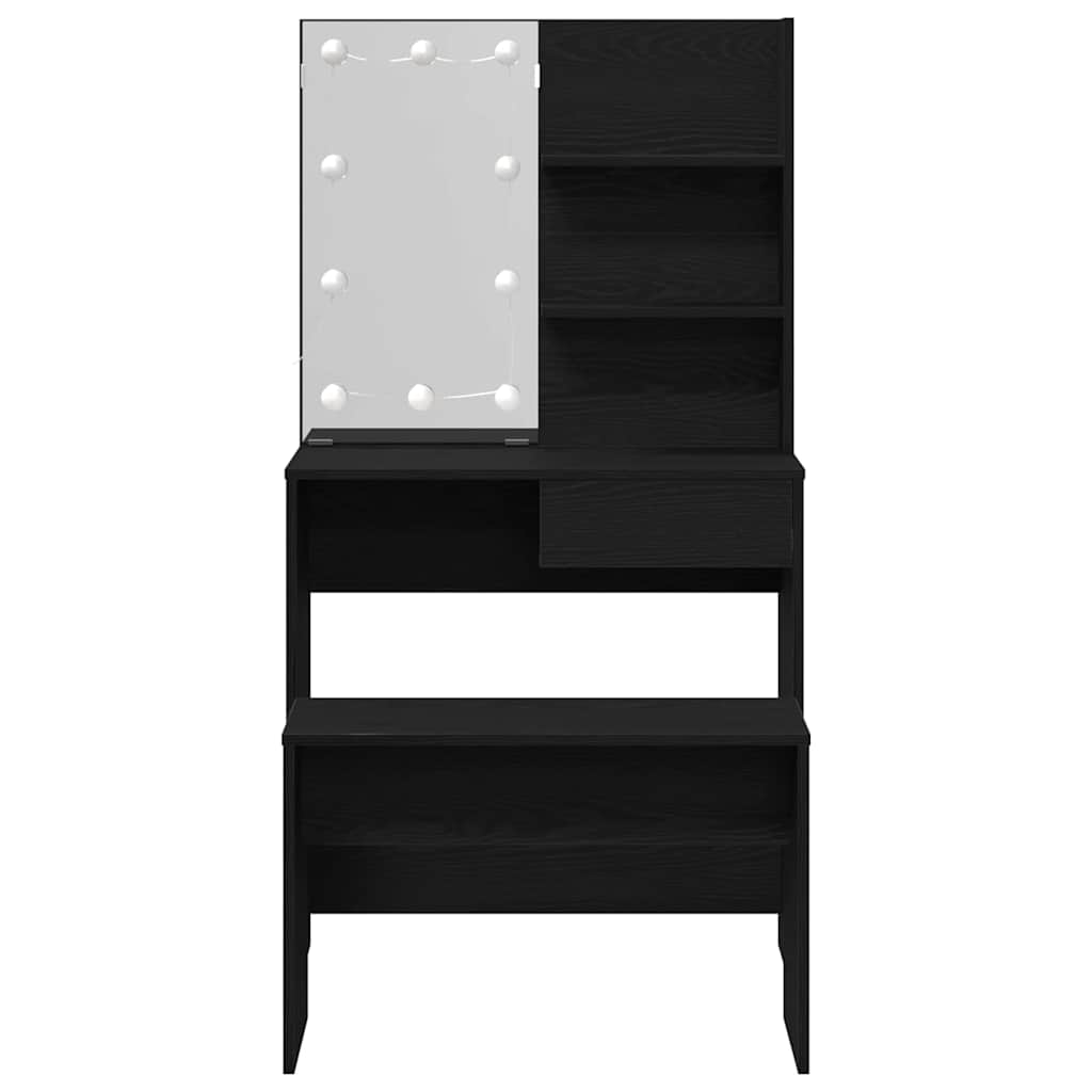 LED Smykkebord Set 2 stk. Sort eg 74,5 x 40 x 141 cm