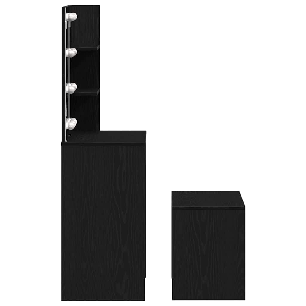 LED Smykkebord Set 2 stk. Sort eg 74,5 x 40 x 141 cm