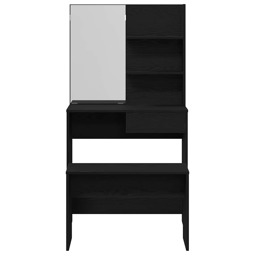 Makeupbord Sæt 2 stk. Sort eg 74,5 x 40 x 141 cm