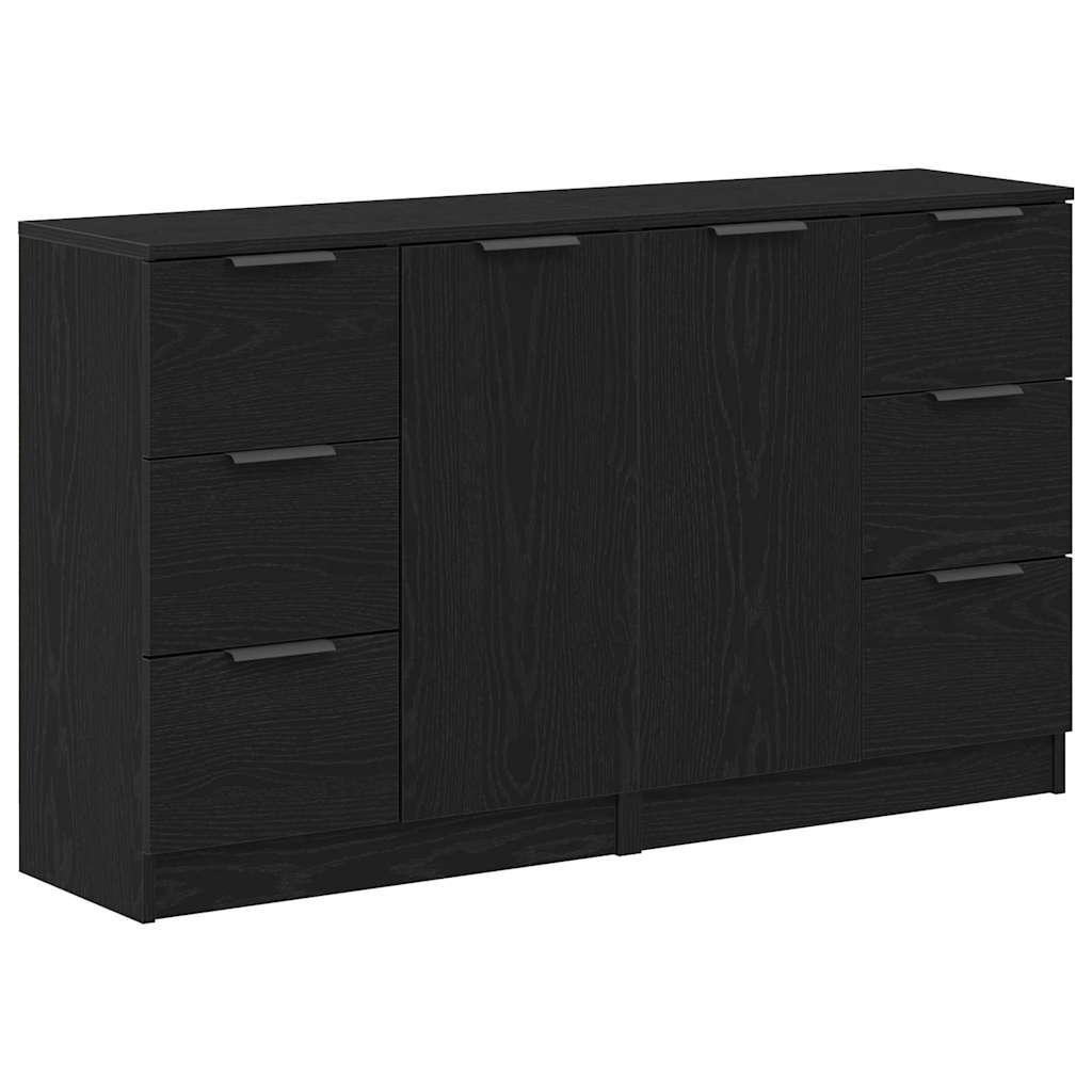 Sideboard Sort eg 120 x 30 x 70 cm Konstrueret træ