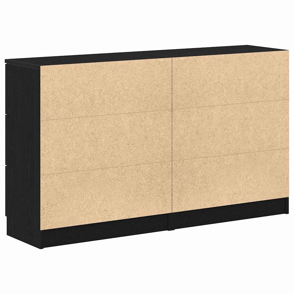Sideboard Sort eg 120 x 30 x 70 cm Konstrueret træ