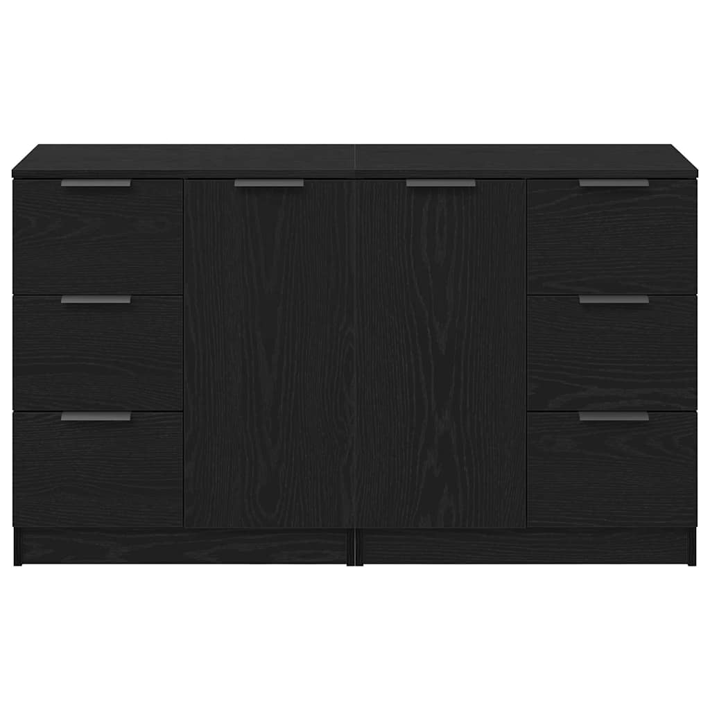Sideboard Sort eg 120 x 30 x 70 cm Konstrueret træ
